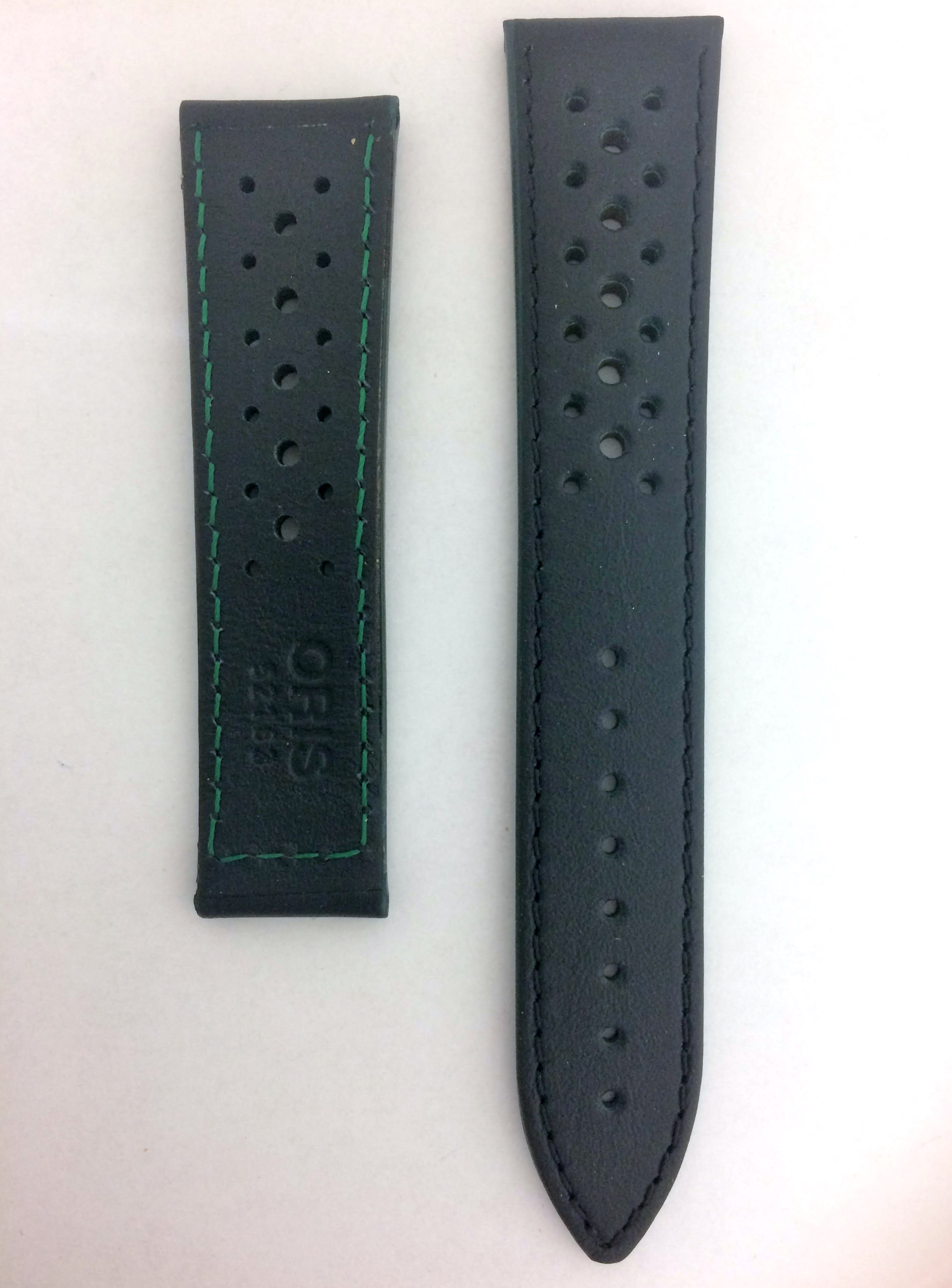07 5 21 63NB Oris Black Leather Replacement Strap, No Buckle, 21mm